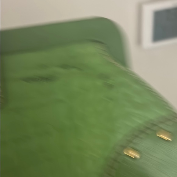 Michael Kors Green Clutch with Gold Buckle and Studs - Picture 4 of 6